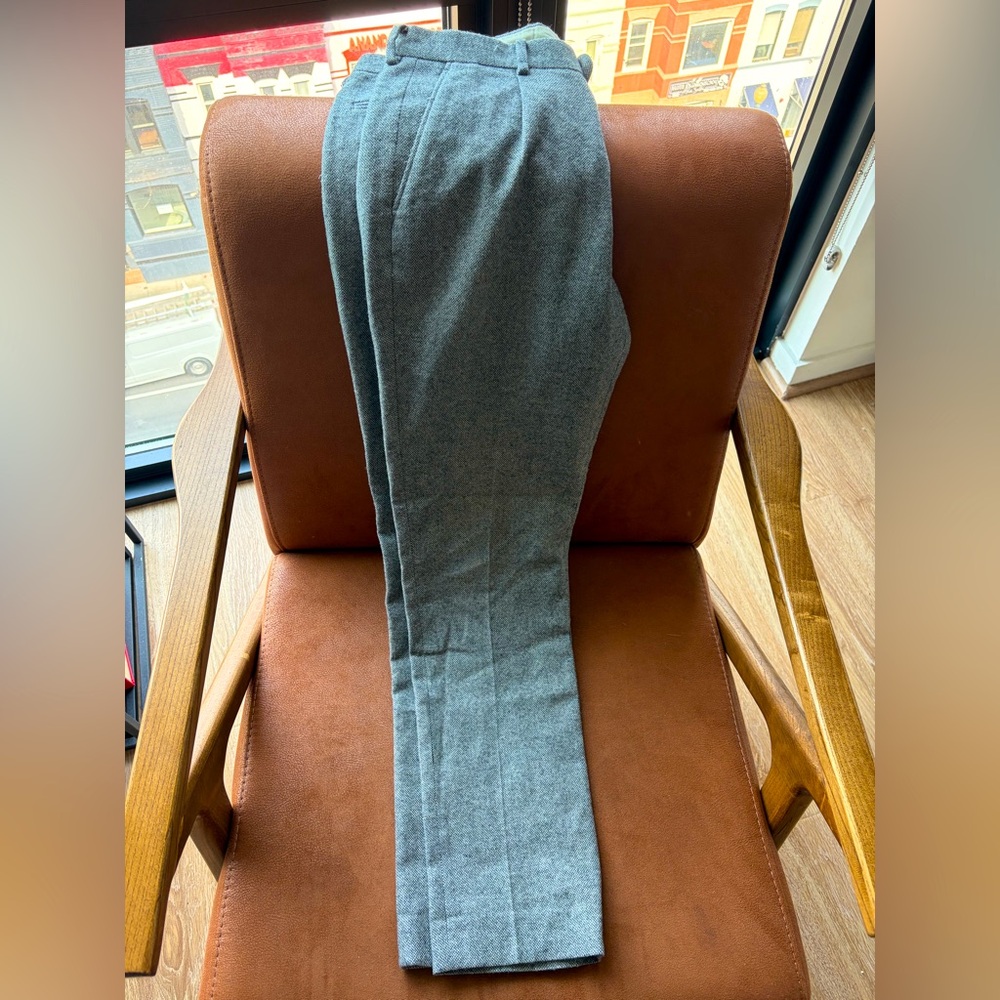 J.Crew Bowery Slim Dress Pants Gray Tweed Wool Blend 32x32